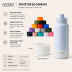Capa de Silicone para Garrafa Antiderrapante para Copo e Garrafas Hiddra | Branco 7,5cm