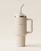 Copo Térmico Haddra 1200ml com Canudo Inox e Alça