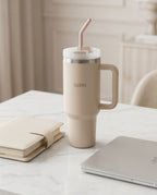 Copo Térmico Haddra 1200ml com Canudo Inox e Alça