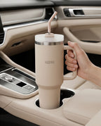 Copo Térmico Haddra 1200ml com Canudo Inox e Alça