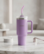 Copo Térmico Haddra 1200ml com Canudo Inox e Alça