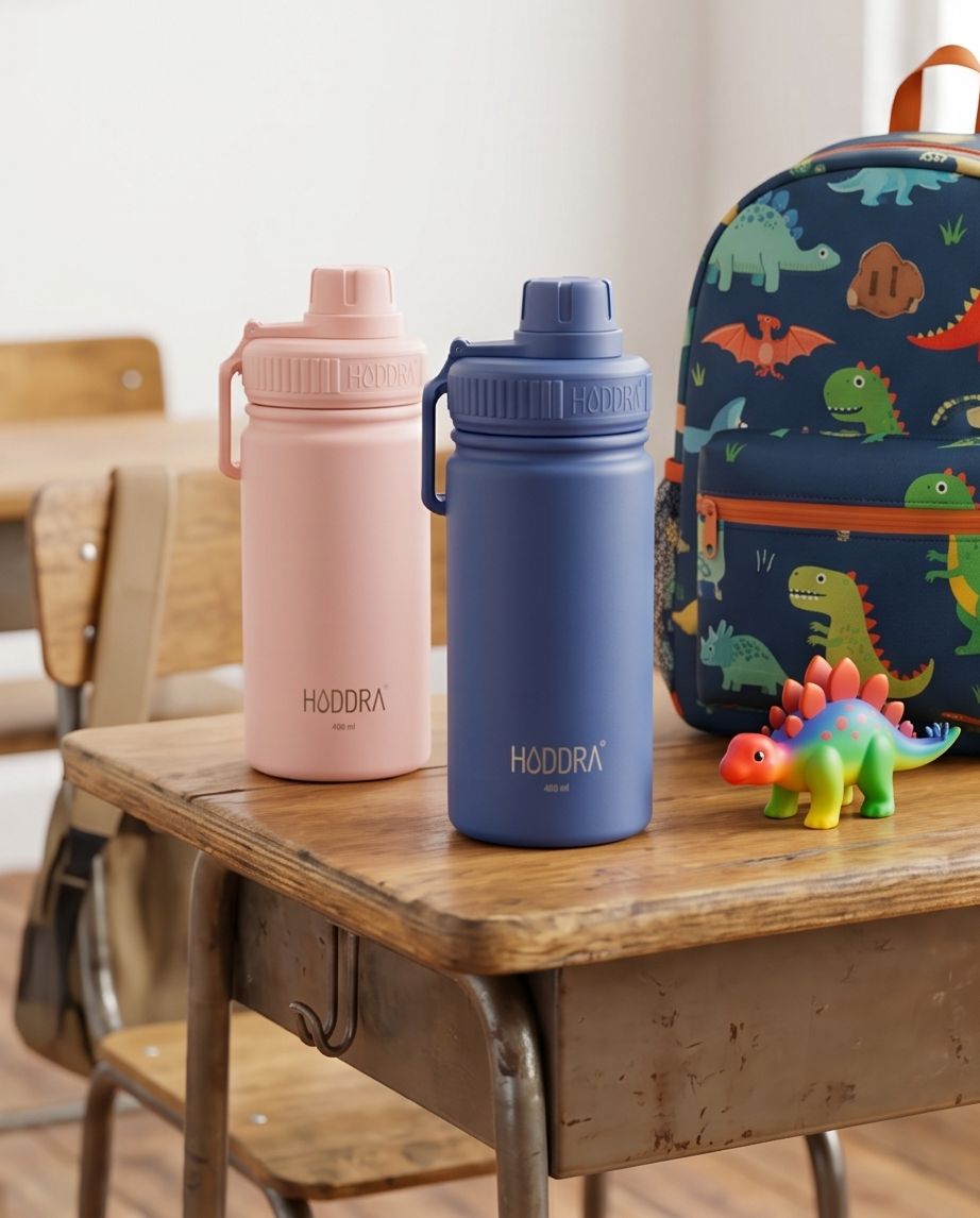 Garrafa Térmica Infantil Haddra Kids 400ml em Aço Inox