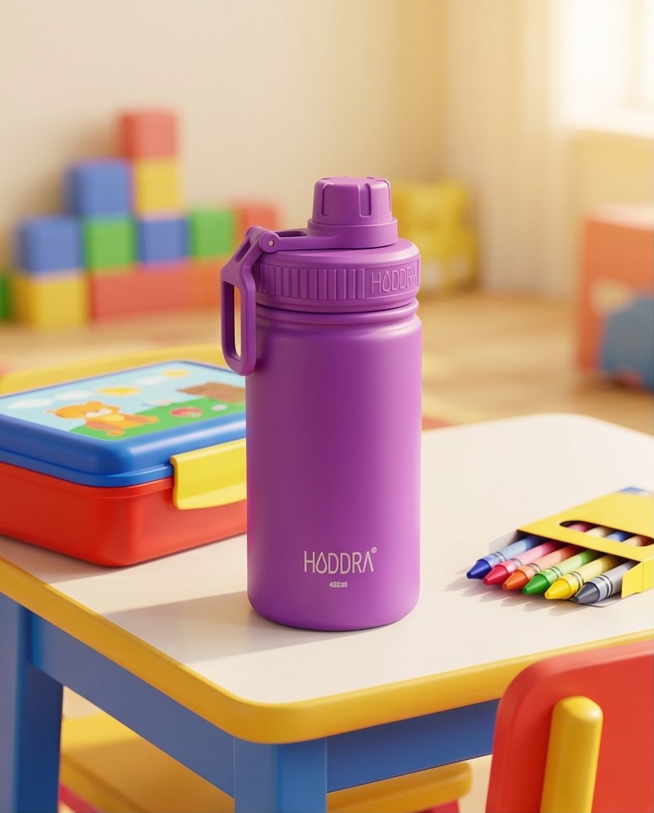 Garrafa Térmica Infantil Haddra Kids 400ml em Aço Inox