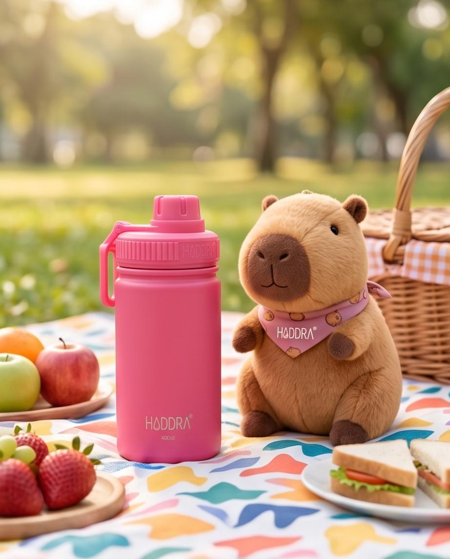 Garrafa Térmica Infantil Haddra Kids 400ml em Aço Inox