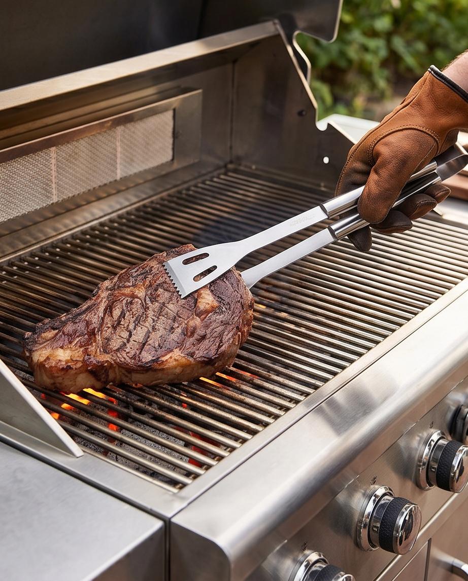 Kit Churrasco Haddra 3 Peças em Aço Inox com Maleta de Alumínio