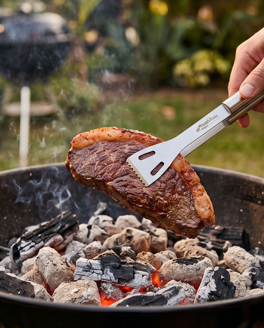 Kit Churrasco Haddra 3 Peças em Aço Inox com Maleta de Alumínio