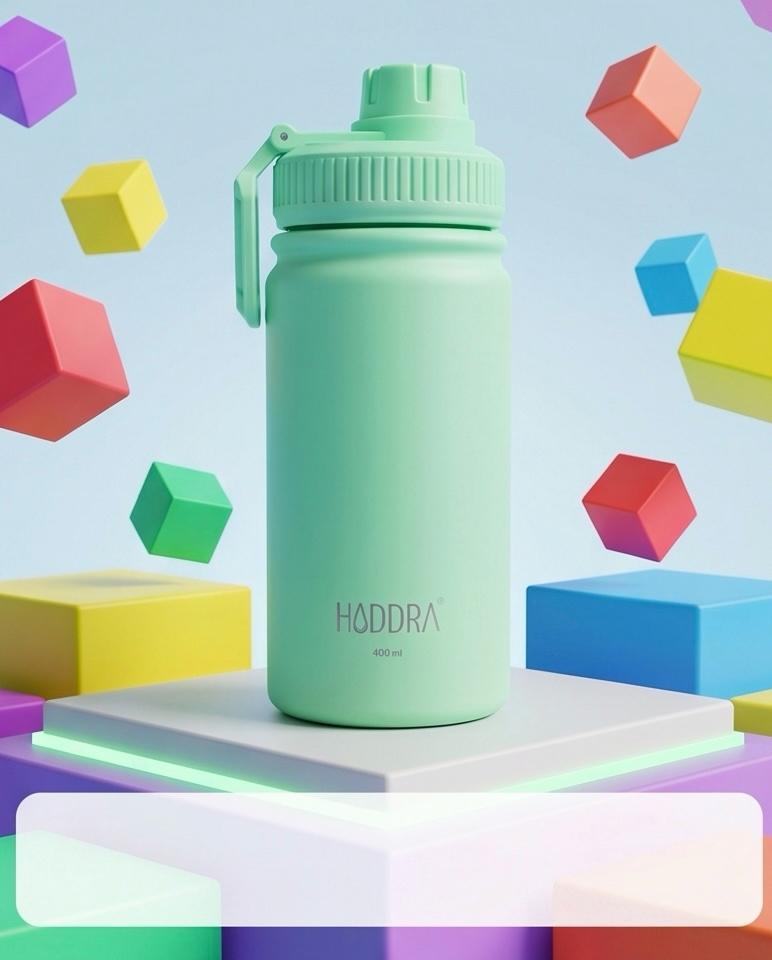 Garrafa Térmica Infantil Haddra Kids 400ml em Aço Inox