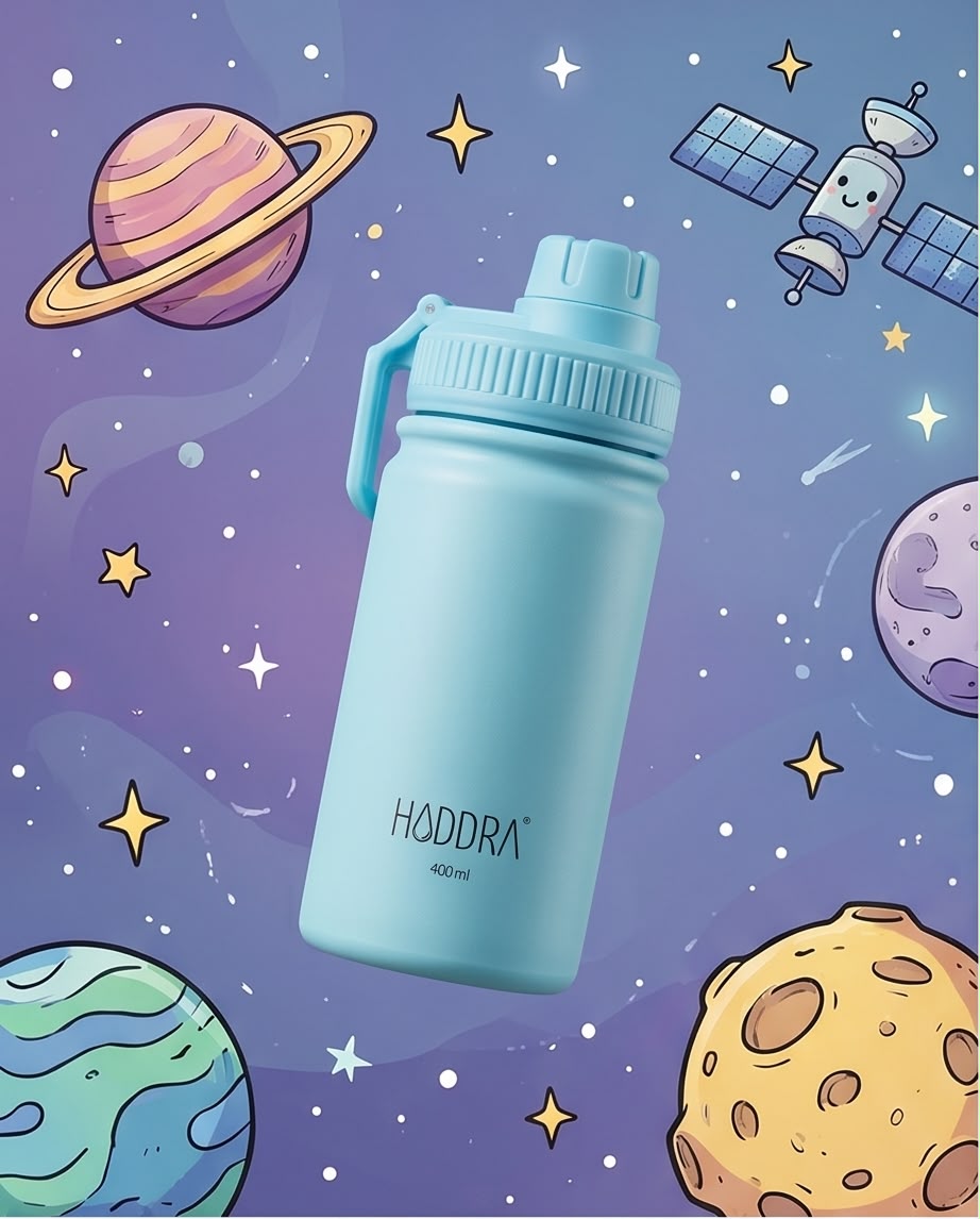 Garrafa Térmica Infantil Haddra Kids 400ml em Aço Inox