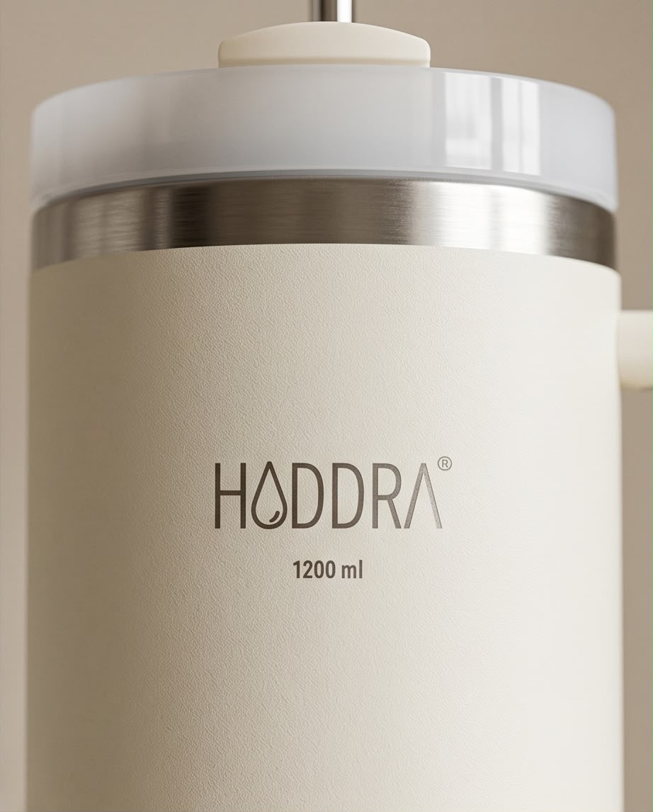 Copo Térmico Haddra 1200ml com Canudo Inox e Alça