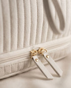 Necessaire Aveludada Cotelê 2 Bolsos com Zíper