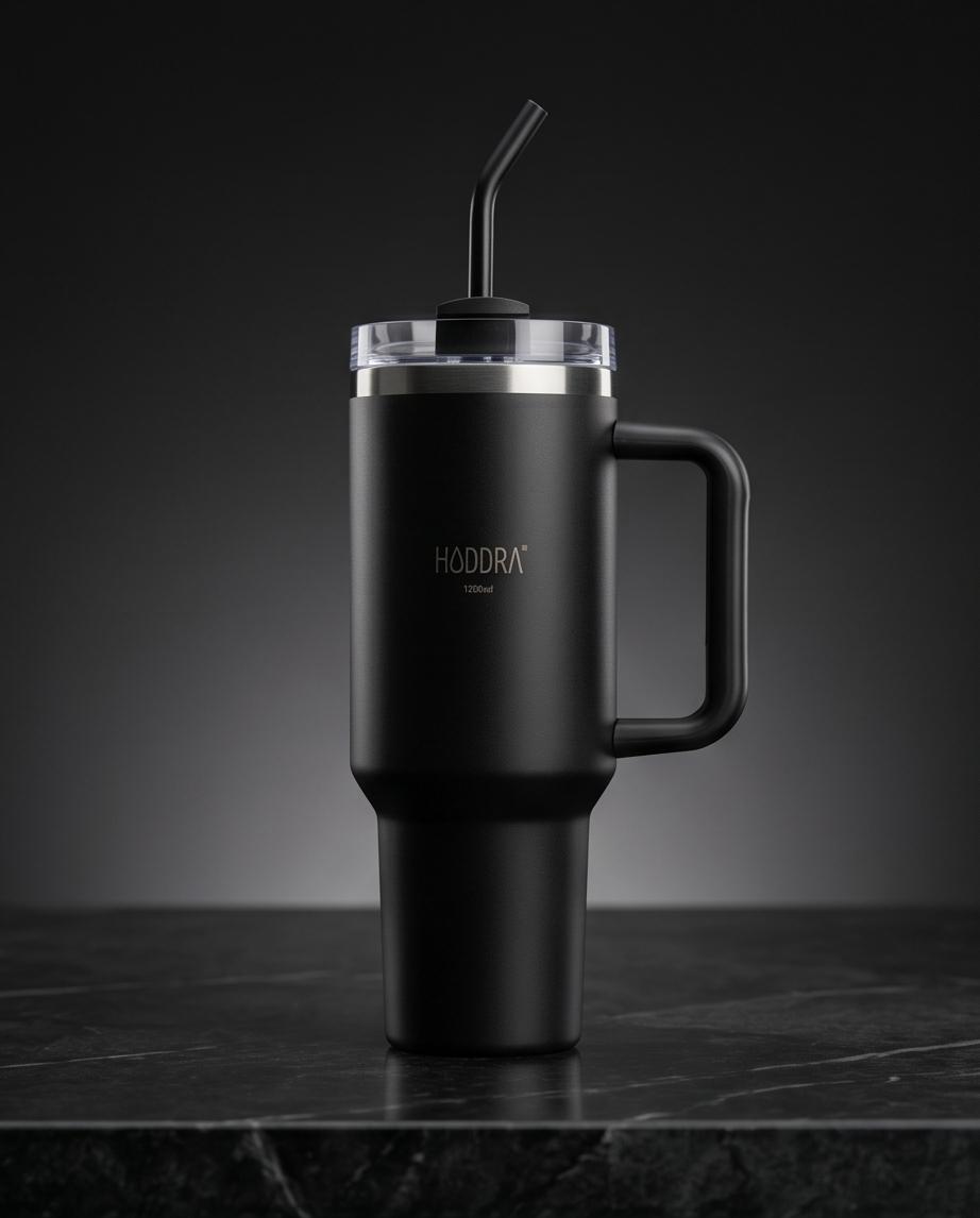 Copo Térmico Haddra 1200ml com Canudo Inox e Alça