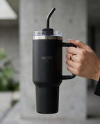 Copo Térmico Haddra 1200ml com Canudo Inox e Alça