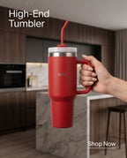 Copo Térmico Haddra 1200ml com Canudo Inox e Alça