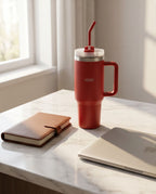 Copo Térmico Haddra 1200ml com Canudo Inox e Alça