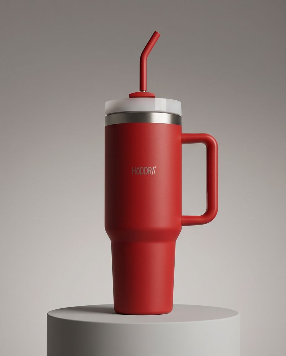 Copo Térmico Haddra 1200ml com Canudo Inox e Alça