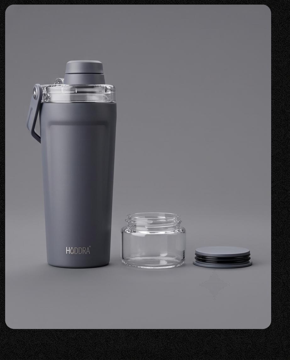 Coqueteleira Térmica Haddra Element 500ml com Compartimento