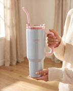 Copo Térmico Haddra 1200ml com Canudo Inox e Alça