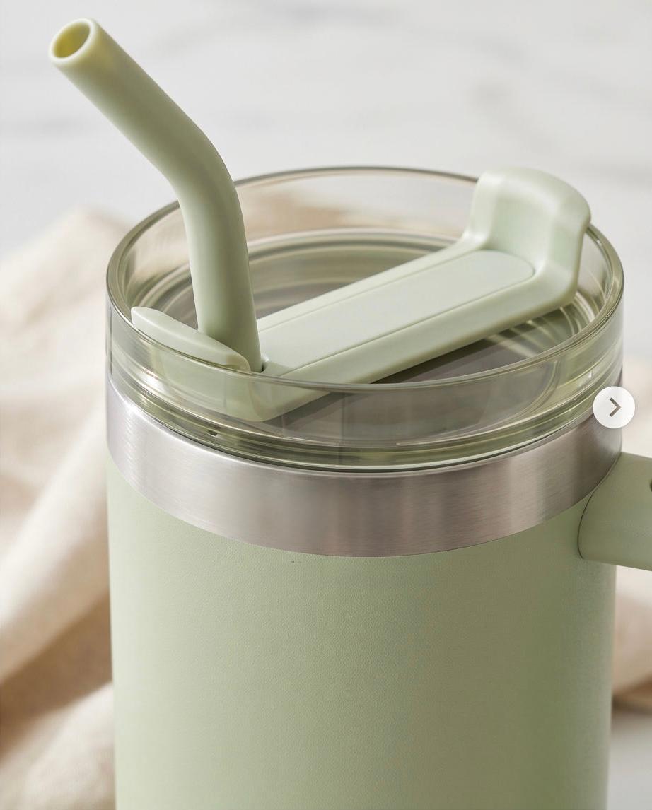 Copo Térmico Haddra 1200ml com Canudo Inox e Alça