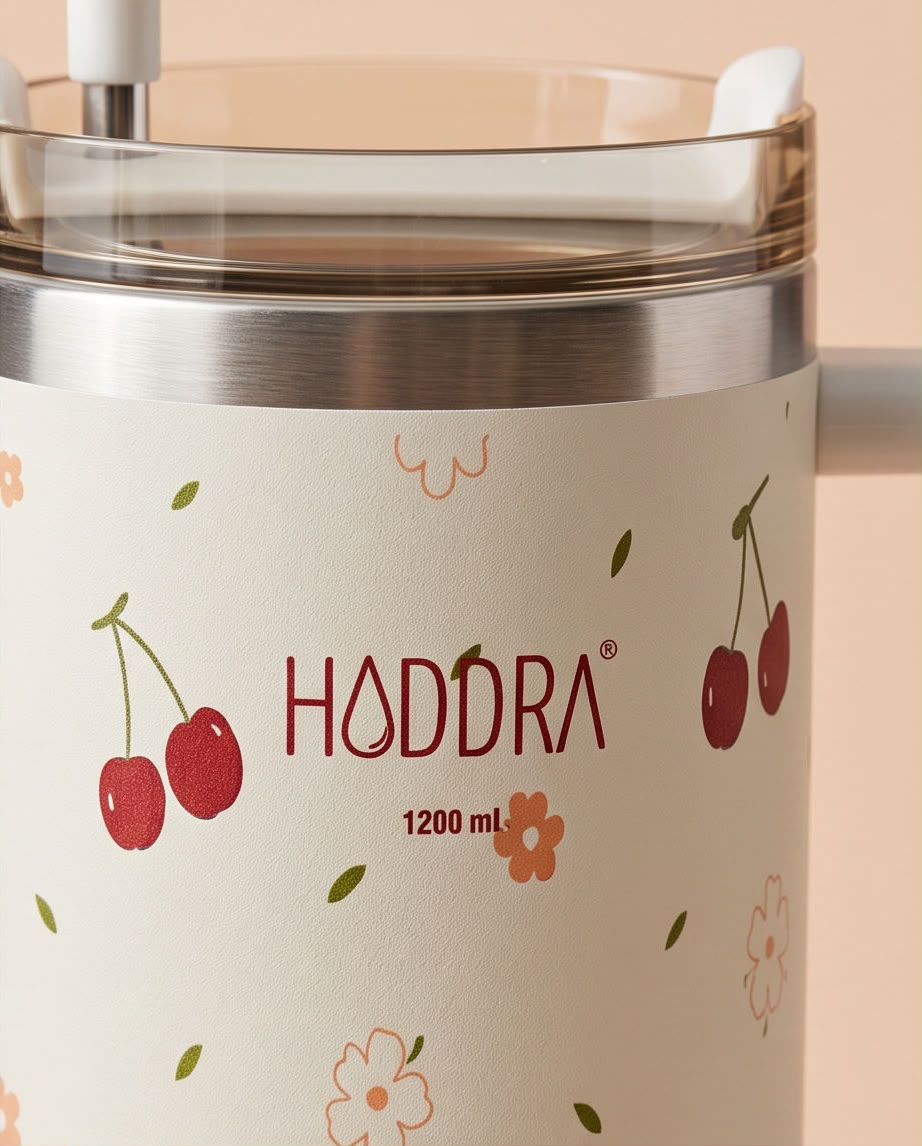 Copo Térmico Haddra 1200ml com Canudo Inox e Alça