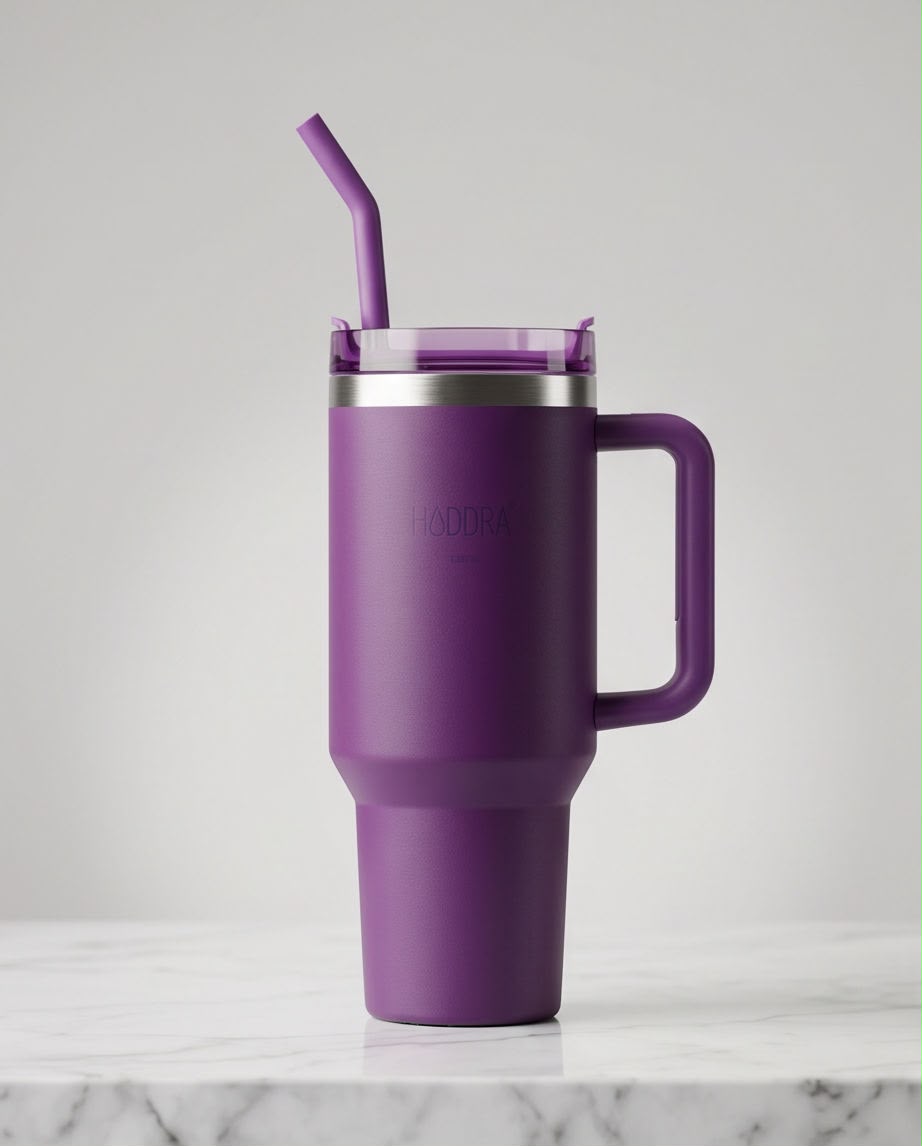 Copo Térmico Haddra 1200ml com Canudo Inox e Alça