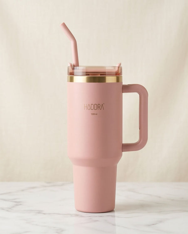 Copo Térmico Haddra 1200ml com Canudo Inox e Alça