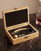 Kit Vinho com 3 peças em Caixa de madeira - Haddra Lab