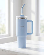 Copo Térmico Haddra 1200ml com Canudo Inox e Alça