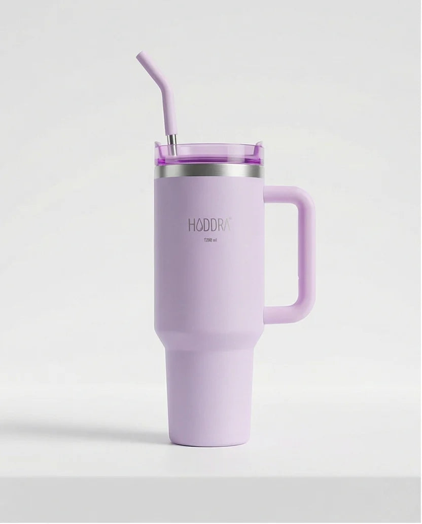 Copo Térmico Haddra 1200ml com Canudo Inox e Alça