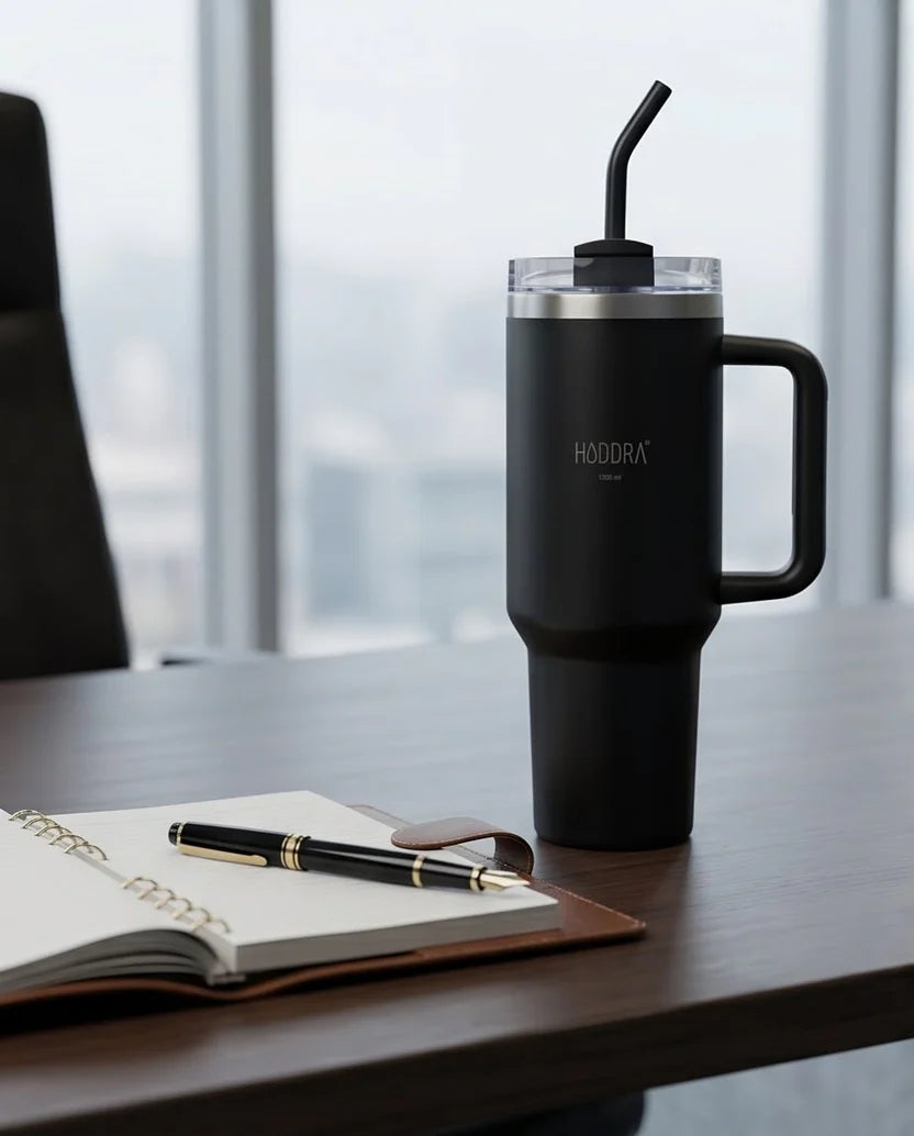 Copo Térmico Haddra 1200ml com Canudo Inox e Alça