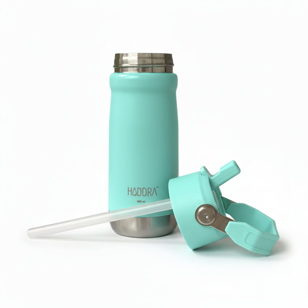 Garrafa Térmica Haddra 550ml com Canudo e Alça