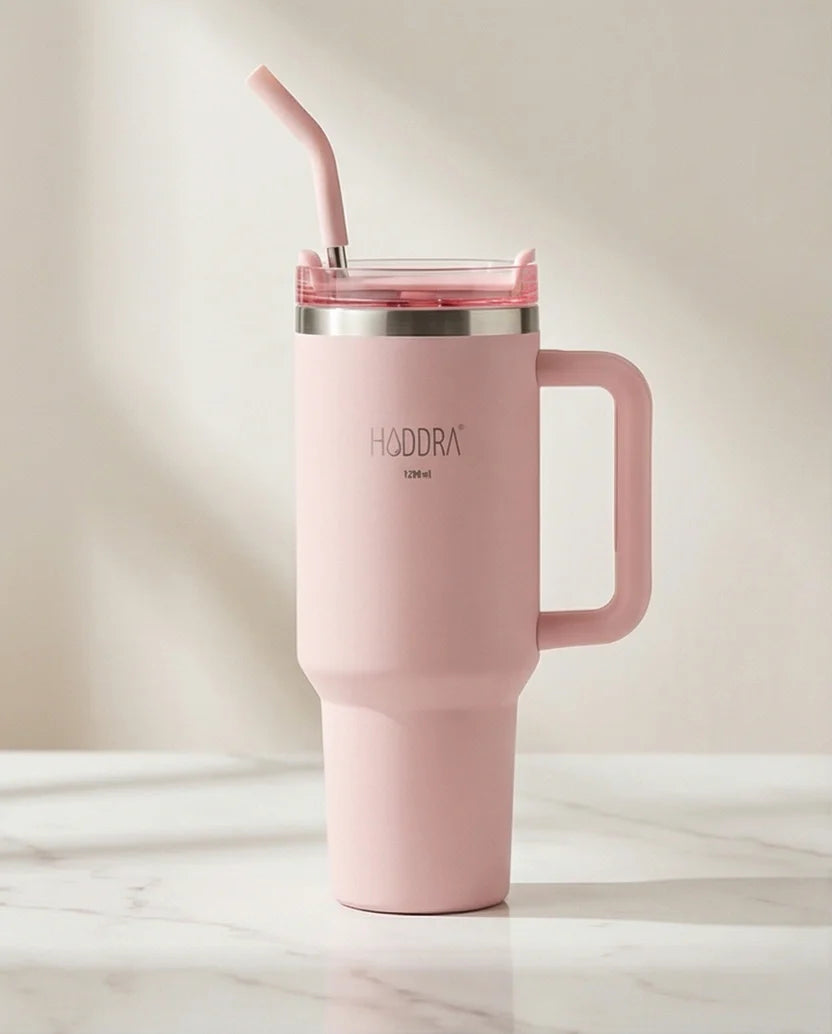 Copo Térmico Haddra 1200ml com Canudo Inox e Alça