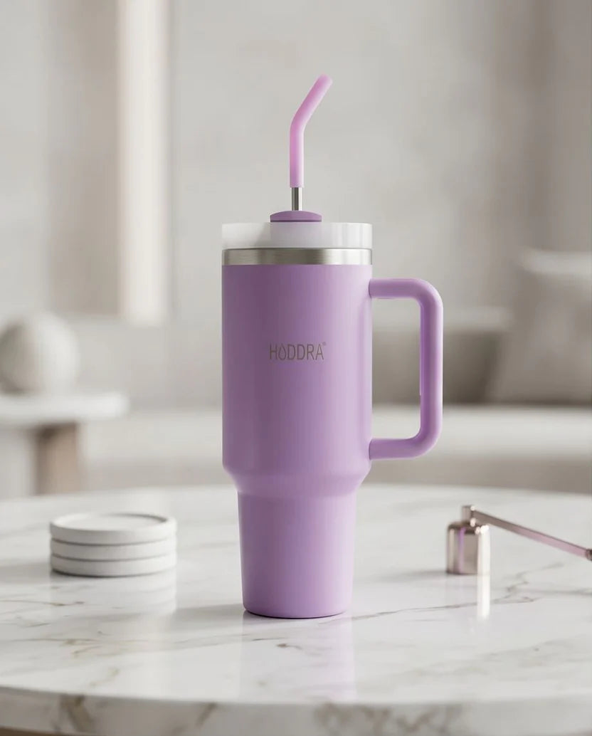 Copo Térmico Haddra 1200ml com Canudo Inox e Alça