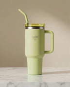 Copo Térmico Haddra 1200ml com Canudo Inox e Alça