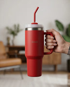 Copo Térmico Haddra 1200ml com Canudo Inox e Alça